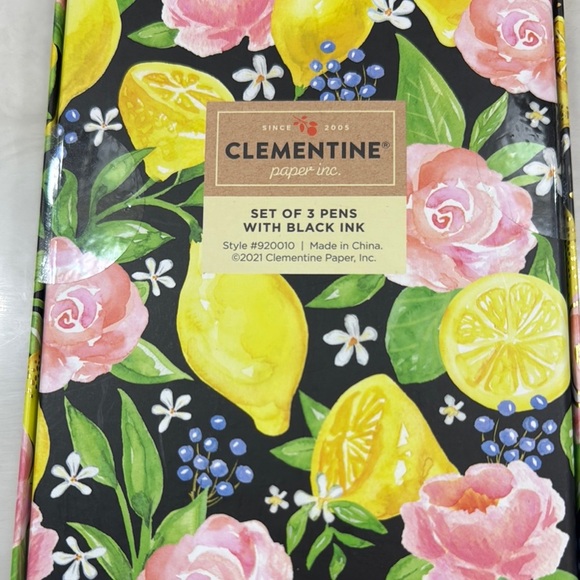 Clementine Floral Pen Set with Gold Accents New in Package - Picture 3 of 5